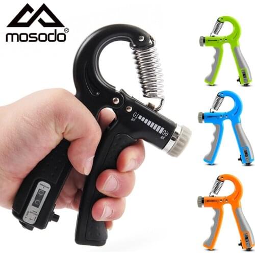 Mosodo Hand Gripper 10-60Kg Hand Grip Strengthener Countable Finger Pinch Carpal Expander Trainer Exerciser Fitness Equipment