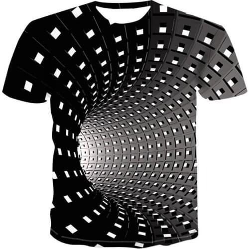 3d Tee Shirt Men 'S Summer Vertigo Hypnotic T Shirt 3d Printed Tshirts Short Sleeve Compression Tshirt Men /Women Party T -Shirt