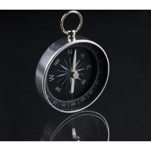 Pocket camping travel mini compass hiking navigation aluminum compass high precision anti-interference compass