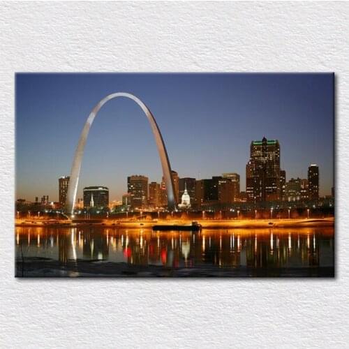 Canvas print painting st louis arch (a valuable travel city ) from a photo as a Festival gift for friends free shipping