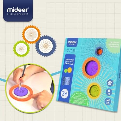 Mideer DIY Crafts Spin & Spiral Art Station Art And Science Drawing Toys for Boys Girls Gift Age 3Y
