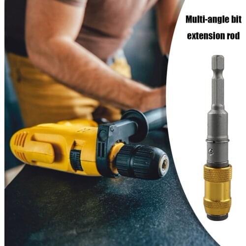 Multi-angle screw drill bit holder extension rod 20 degree multi-function connecting rod pivoting rotary drill bit power tool