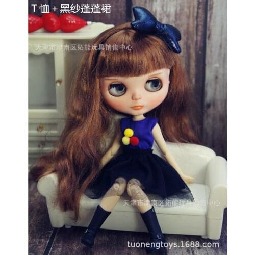 1/6 blyth doll clothes HOT Fashion Cute Outfit Tops Vest Trousers Skirt Blyth Clothes Dress For Doll Accessories