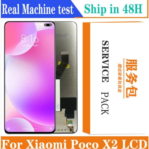 Original 6.67'' LCD with frame for XIAOMI Poco X2 Display Touch Screen Digitizer Assembly Repair Parts