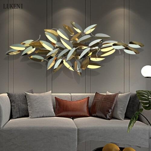 Pendant Living Room Sofa Background Wall Pendant Interior Decoration Metal Light Luxury Entrance Wrought Iron Wall Decoration
