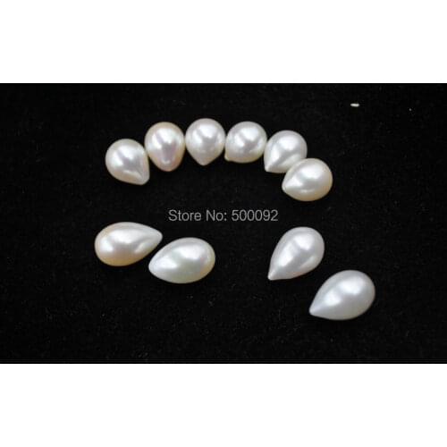 20 PCS Teardrop 12-13*14-18mm Half drilled loose freshwater pearl free shipping