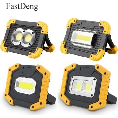 Portable Spotlight 20W Rechargeable LED Work Light Outdoor COB Camping Light for Hiking Working Car Repairing Workshop