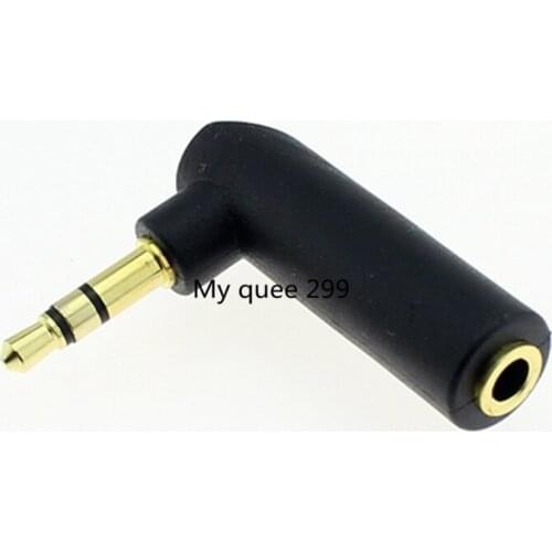 Gold-plated 3.5mm three-quarter nodular plug - head adapter plug - in - right Angle 90-degree Angle l-shape switch head