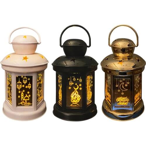 Ramadan Lanterns Lamp LED Eid Mubarak Decor Lights Ramadan Decorative Pendant Muslim Islam Festival Party Decorative Lantern