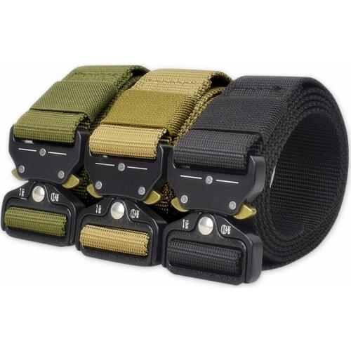 3.8cm Tactical Belt Men Military Army Combat Waist Belts Utility Nylon Heavy Duty Waistband Hunting Airsoft Sports Waist Support