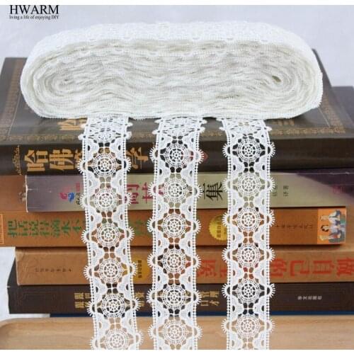Eyelash african lace fabric bow ribbon wedding decoration trim DIY 2yard High quality delicate polyester 4cm geometric circle