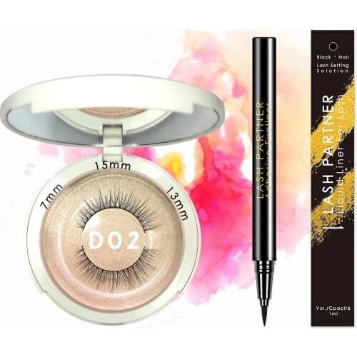 Silk Faux Mink Eyelashes Makeup Compact With Mirror Adhesive Eyeliner Premium Nautral Set Whatproof Long Last Eye Make Up Kits
