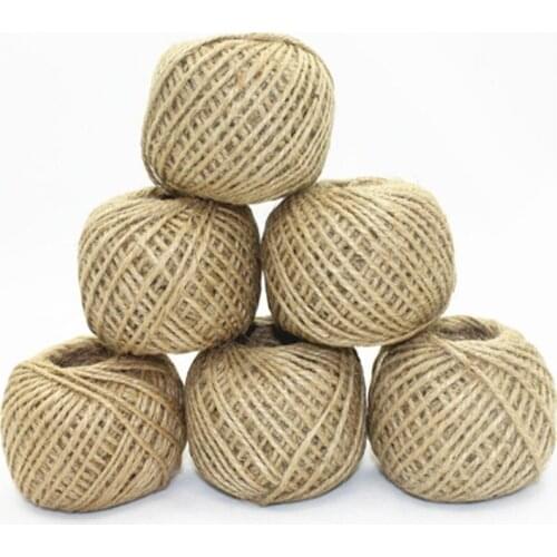1 Roll of 30M Jute Twine Antique Label Wrapped Wedding Decoration Background Christmas Decoration Vintage Lanyard -C