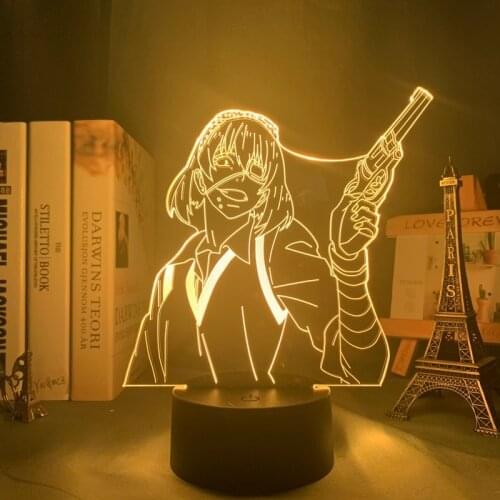 Kakegurui Midari Ikishima Led Night Light for Bedroom Decor Colorful Nightlight Anime Gift 3d Lamp Midari Ikishima Kakegurui