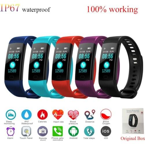 Smart Watch IP67 Waterproof Sports Smartband Heart Rate Blood Pressure Tracker Fitness Activity Smartbracelet For iPhone Android