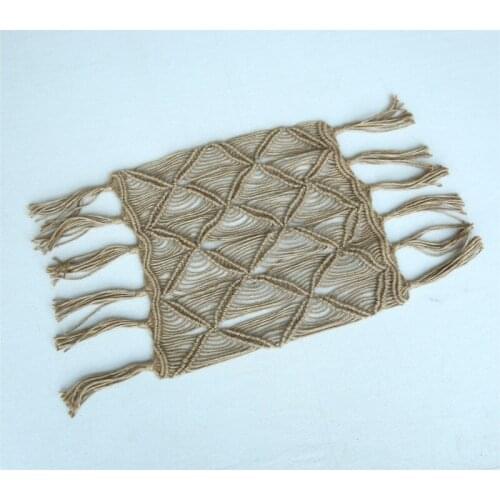 Vintage hemp rope blanket props for newborn photo posing Hand-woven blanket basket filling for baby photography prop