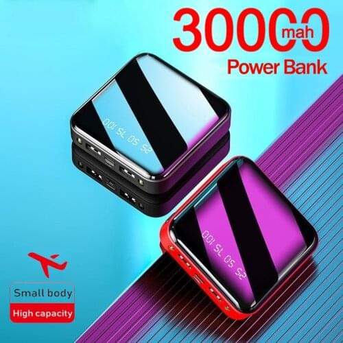 30000mAh Mini Power Bank Fast Charging with Digital Display 30000mAh External Battery for Xiaomi Iphone Samsung