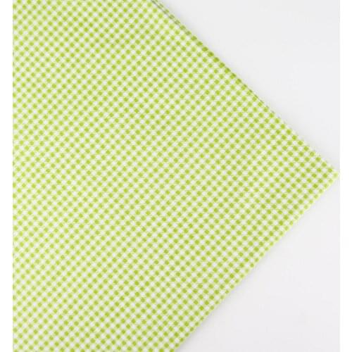 158cm x 0.5 meter green plaid 100% Cotton Fabric fat quarters for Sewing Tilda Doll Cloth DIY Quilting Patchwork Tissue Textile