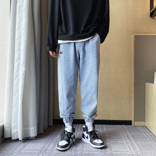Woman Loose Denim Pants Clothing Man Straight Autumn Casual Oversize Jeans Mans 2021 Korean Collage Hip Hop Jeans