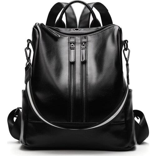 Womens backpack Genuine Leather shoulder bag large capacity backpacks Fashion school bag for teenage girl travel backpack C1324