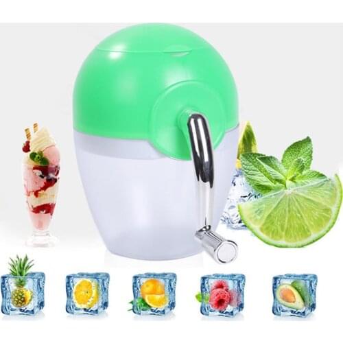 1 Pcs Manual Ice Crusher Portable Snow Cone Smoothie Ice Shaver Plastic Ice Slush Maker Kitchen Gadgets Ice Cream Tools Supplies