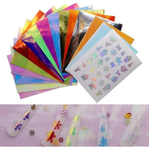 16Pcs/Set Self-adhesive DIY Nail Art Sticker Decal Manicure Tools Decorations