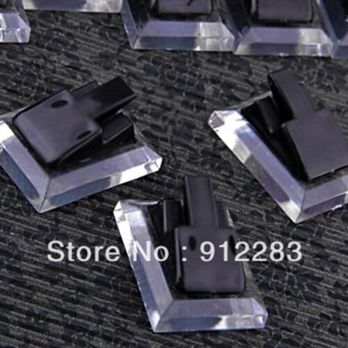 De Bijoux 25pcs Black & Clear Acylic Ring Jewelry Display Showcase Stand Holder,Jewelry Displays