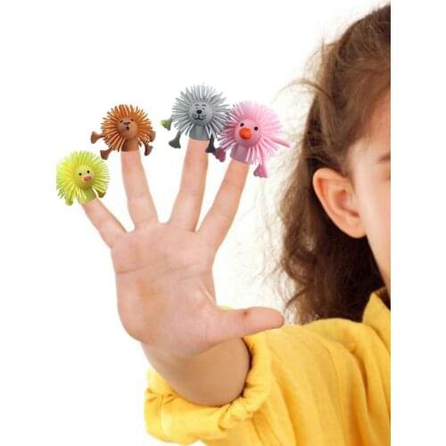 4PCS Small Animals Finger Dolls Toys Puppets Cute Small Animal Novelty Animal Dolls Kid Toys