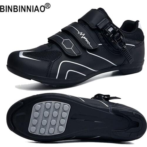 BINBINNIAO Professional Speed MTB Cycling Shoes Men Women Outdoor Sports Mountain Bike Sneakers Racing Bicycle Flat Road Cleat