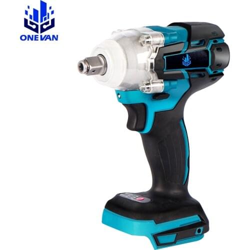 520NM Brushless Electric Wrench Power Tools Rechargeable Cordless Impact Wrench Compatible for Makita 18V Battery Electric Tools