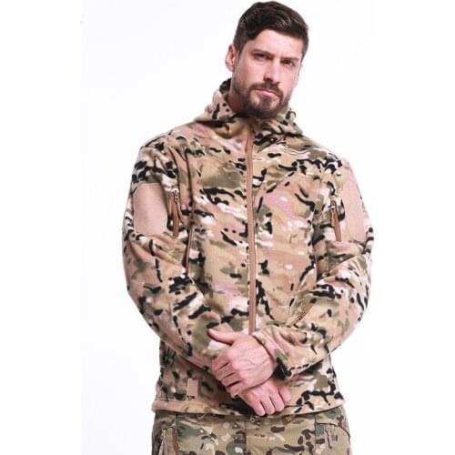 Esdy Outdoor Tactical Charge Clothes Polyester Windproof Warm Shake Fleece Inner Tank Hiking Camping Men Women Training Jacket