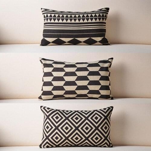 Abstract Stripe Squares Home Waist Pillow Case Cushion Cover Seat Decor Sofa Gift Chair Rest Office Nap Party Wedding Car F A6E1