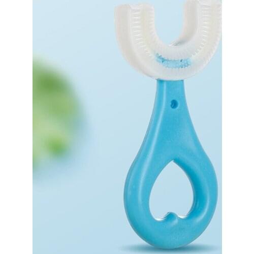 L4MC 9cm Manual Silicone Baby Yoothbrushing Artifact U-Shaped Children Toothbrush Detal Oral Care Cleaning Brush