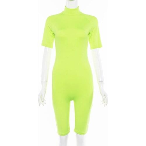 Summer clothes for women Streetwear slim fluorescent sexy rompers womens jumpsuitwomen overalls