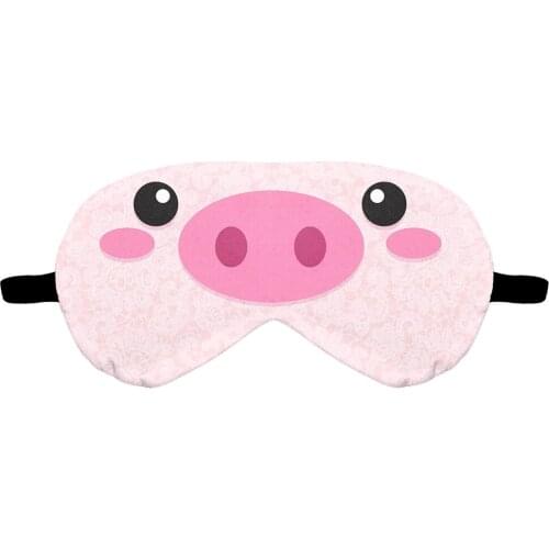 Eye Mask 3D Digital Printing Animal Cute Pig Cartoon Sleeping Mask Eyeshade Breathable Blindfold Headband Eyepatch Night Mask