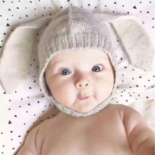 Cute Baby Toddler Winter Knitted Rabbit Crochet Warm Hat Boy Girl