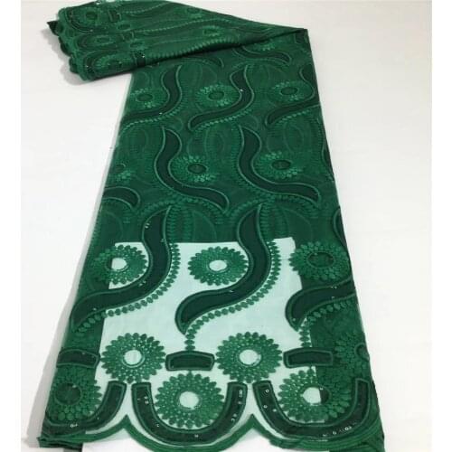 Milk Silk Lace Latest Classic Green Grade Embroidery African Tulle lace Fabric For Wedding/Party Dress jh21-99