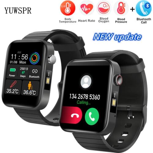 Smart Watches Measure Body Temperature Heart Rate Blood Pressure Monitor Healthy Tracker Sports Watch with ECG PPG SPO2 T68