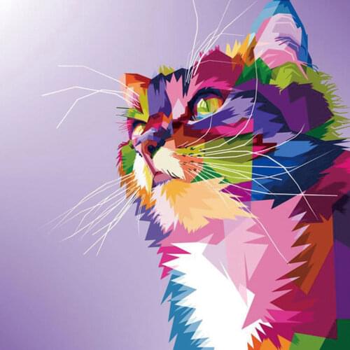 Full Square Diamond embroidery Cat DIY 5D Diamond painting Cross stitch Kit Diamond mosaic color animal Rhinestone Picture