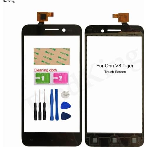 Mobile Touch Screen Panel For ONN V8 Tiger Touch Screen Digitizer Touch Panel Front Glass Tools 3M Glue Wipes