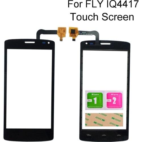 4.5'' Front Outer Glass Touch Screen For Fly IQ4417 4417 Touch Screen Digitizer Panel Lens Sensor Tools Adhesive