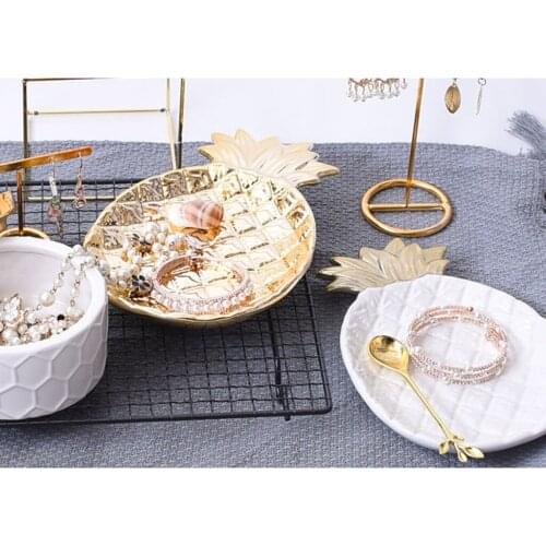 Retro 3D Pineapple Shape Tray Plate Dish Jewelry Holder Wedding Party Decor