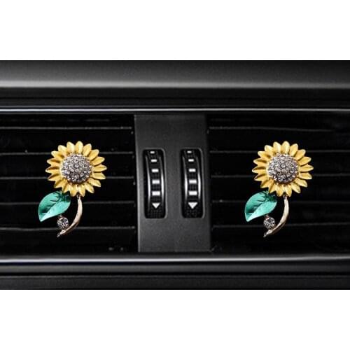 Sunflower styling car Perfume clip air conditioner outlet air freshener in the automobile air freshener diffuser