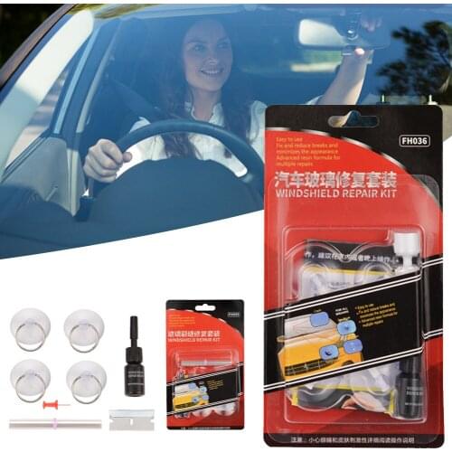 Car Window Glass Repair Resin Curing Glue Windshield Repair Kit DIY Window Repair Tools Glass Scratch Crack Restore Car Styling