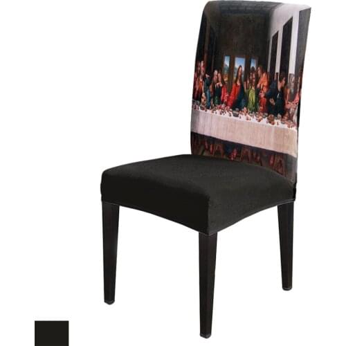 The Last Supper Oil Painting Chair Cover Spandex Elastic Chair Cover Hotel Wedding Supplies Dining Chair Cover Stretch