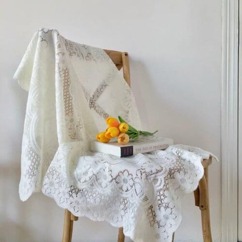 Simple Lace Tablecloth Light Beige Cafe Restaurant Literary Background Cloth Decorative Cloth Ins Style Tablecloth