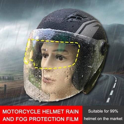 Helmet Anti Fog Film Motorcycle Helmet Waterproof Lens Film, Universal Rain and Fog Protection Film, Transparent Lens Sticker