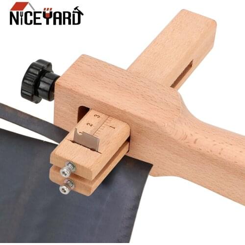 NICEYARD Adjustable Leather Strap Cutter Leather Craft Strip Belt Maker Leather Tools Hand Cutting Tool