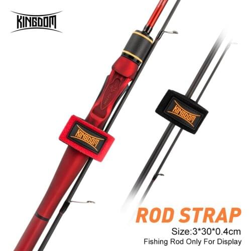 Kingdom Fishing Rod Strap 3*30*0.4cm Reusable Fishing Spinning Casting Rod Tie Holder Strap Fishing Accessories Tackles 2pcs/lot