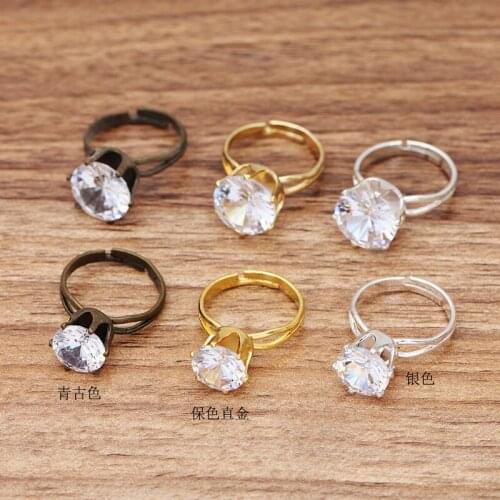 Luxury Female Lab Imitate Diamond Ring Sterling Silver Engagement Ring Solitaire Wedding Rings For Women